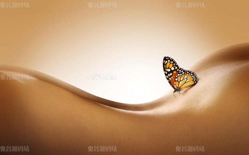 [唯美壁纸]高清创意广告壁纸、蝴蝶、美体。
