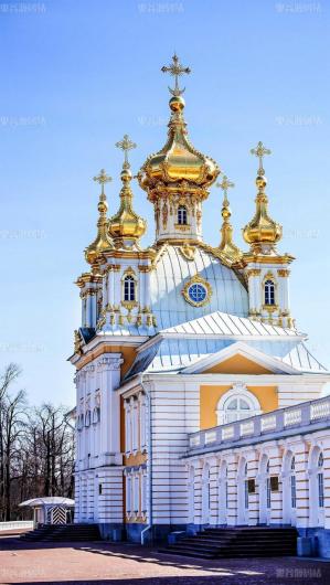 [风景手机壁纸]好看的俄罗斯圣彼得堡夏宫背景图