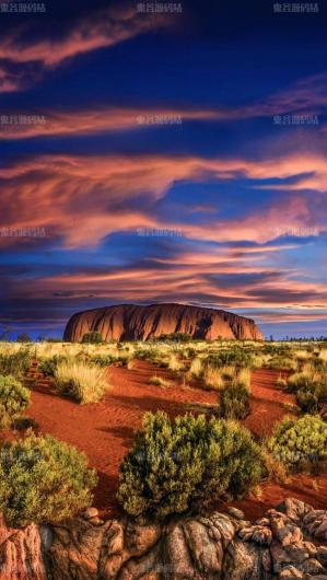 [风景手机壁纸]好看的澳大利亚艾尔斯岩背景图